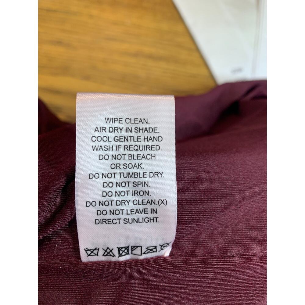 BabyBoo Women's Small Maroon Polyurethane Halter Dress Zip Back - Picture 9 of 10